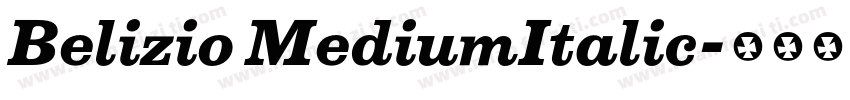 Belizio MediumItalic字体转换